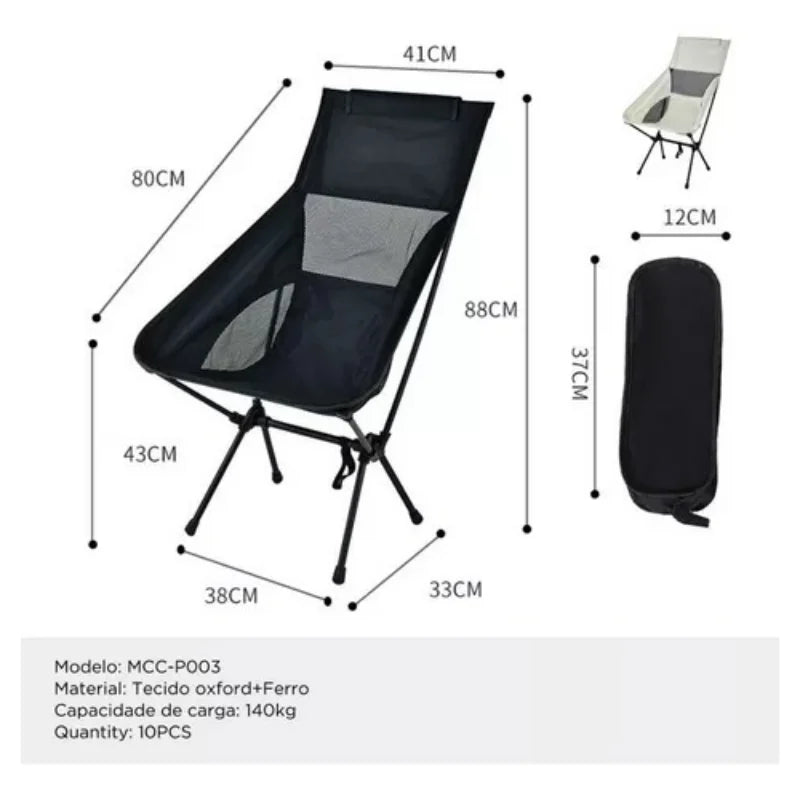 Cadeira dobrável portátil para acampamento