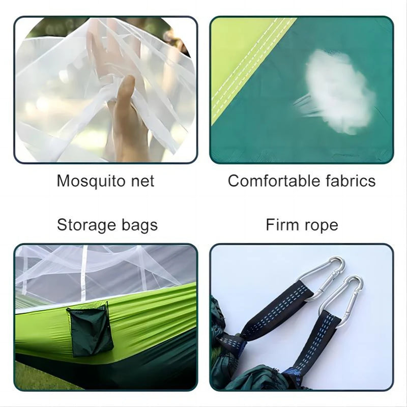Rede de mosquito duplo portátil para camping ao ar livre